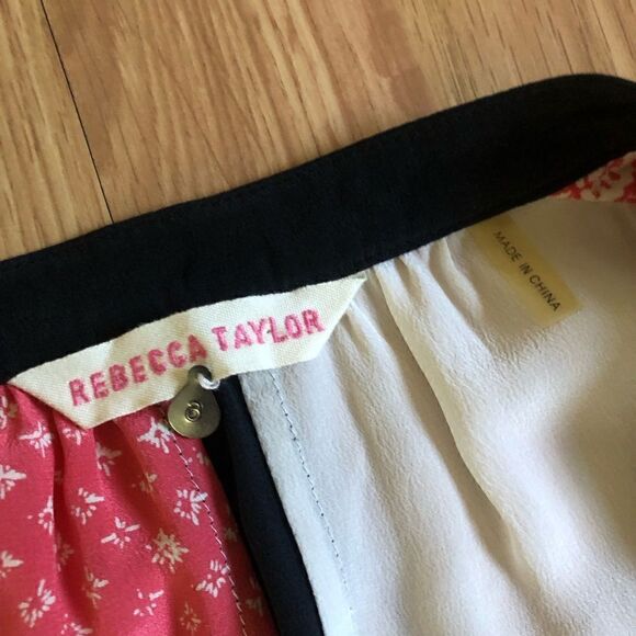 Rebecca Taylor Women Top SIZE 6 100% Silk Long Sleeve Button Career Shirt - Picture 4 of 8